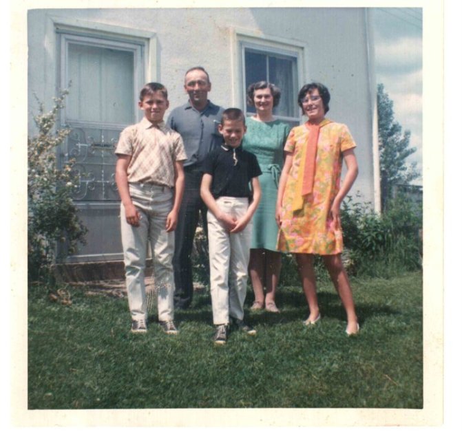 Family photo about 5 years before dad died. (I am the boy in black shirt). My mom was a widow for over 40 years. She never remarried, she never dated. In fact in all my years, I never saw her without her wedding ring off. That is love.