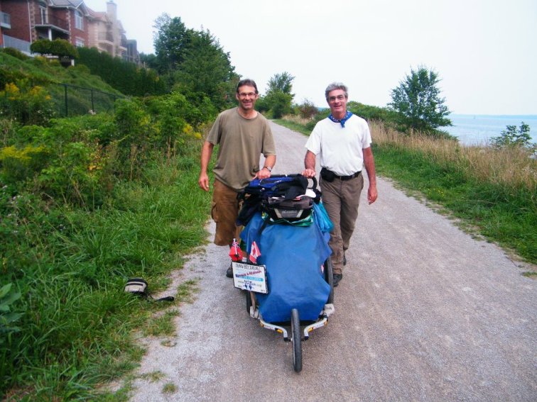Photo taken with Jean Beliveau (Th World Wide Walker)September, 2011