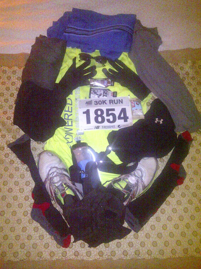 Extremely happy for the layering system chosen for the temperature and wind of the this run.