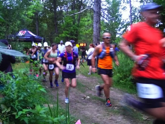 A blurry pix of the 50k runners very shortly into the race!