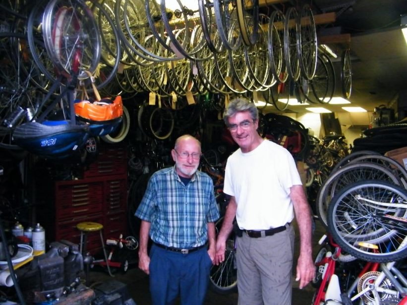 Rolly posing with Jean Beliveau the World Wide Walker. Lots of parts in this shop, many of them hard to find.