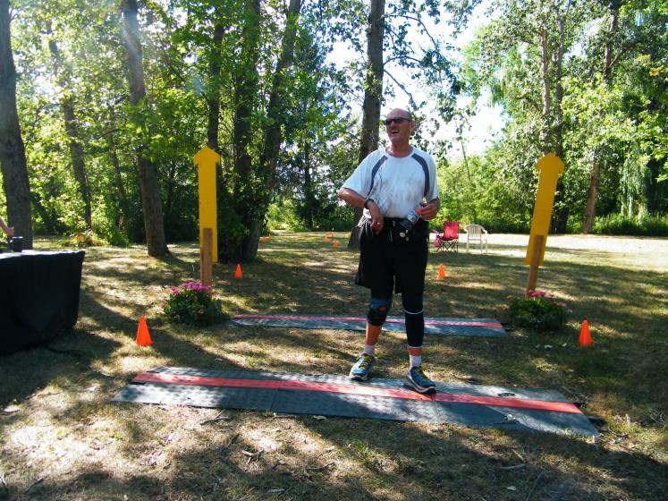 That moment of triumph as Jess crossed the finish line.